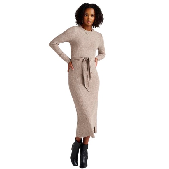 splendid ribbed maxi dress Splendid x Rachelove Ribbed Tank Dress in Lead